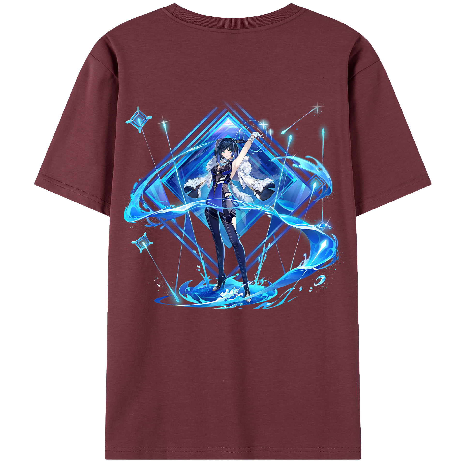 げんし神 夜兰 やらん genshin Yaran 綿100％半袖Tシャツ（背面プリント）